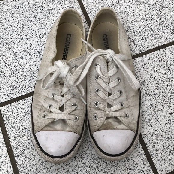 White Low Top Converse - Picture 4 of 5